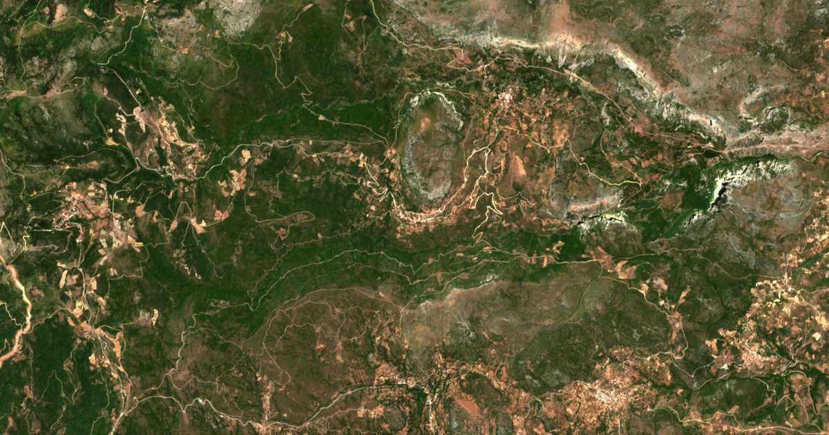 Carte satellite de Makrychórion