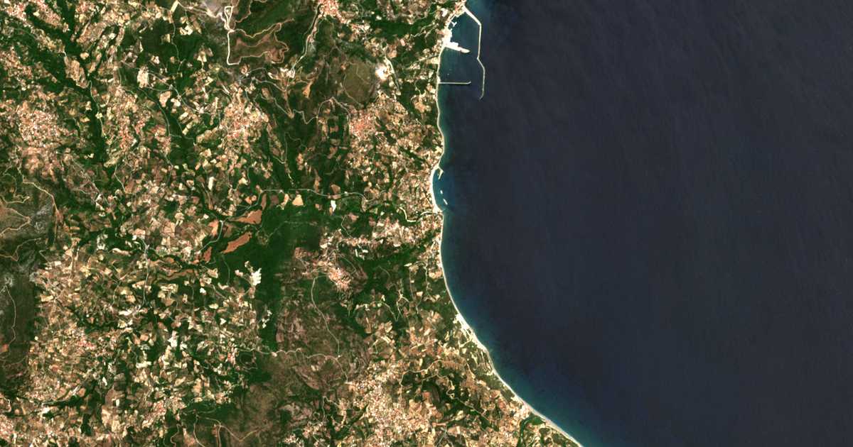 Carte satellite de Platána