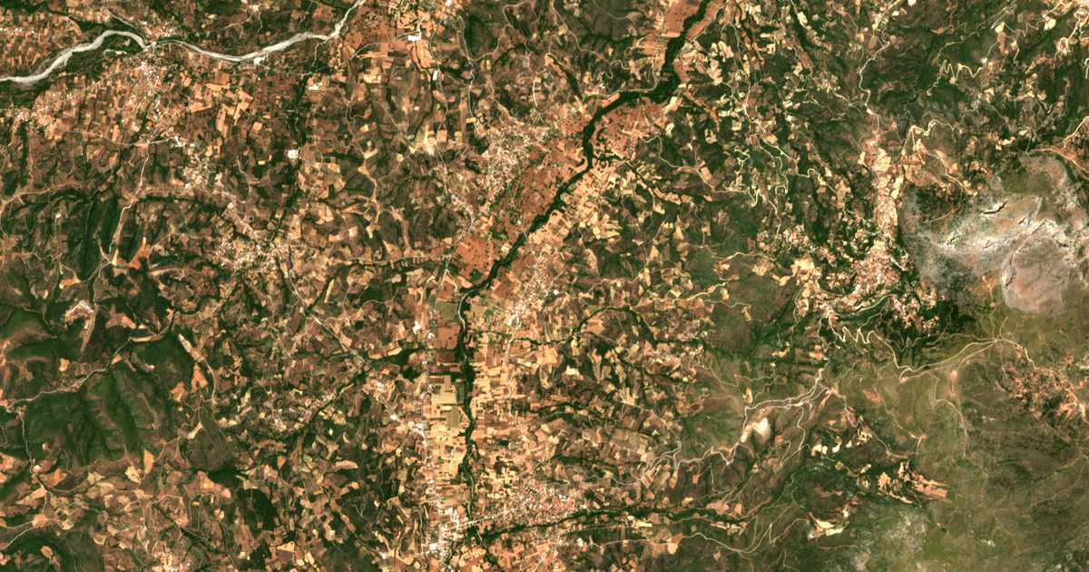 Carte satellite de Pyrgí