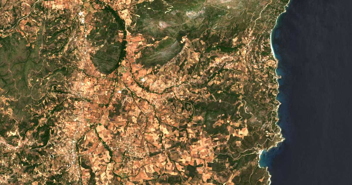 Carte satellite de Sykéai