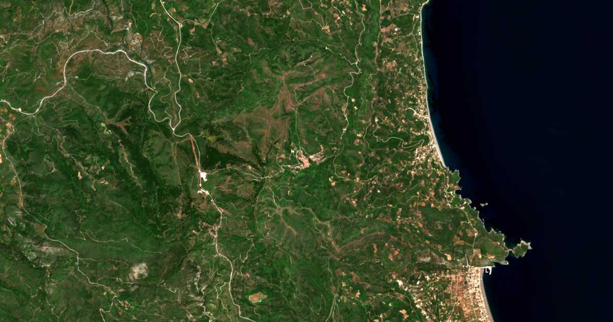 Carte satellite de Achládion