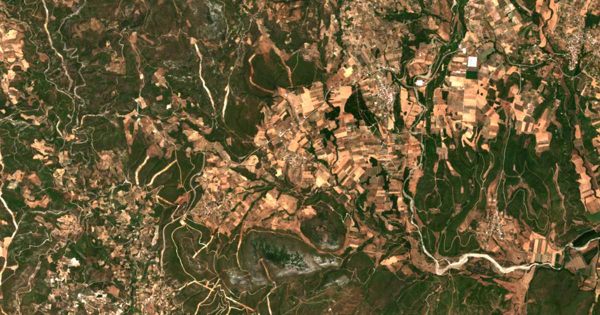 Carte satellite de Dáfni