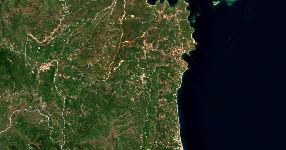 Carte satellite de Kotsikiá