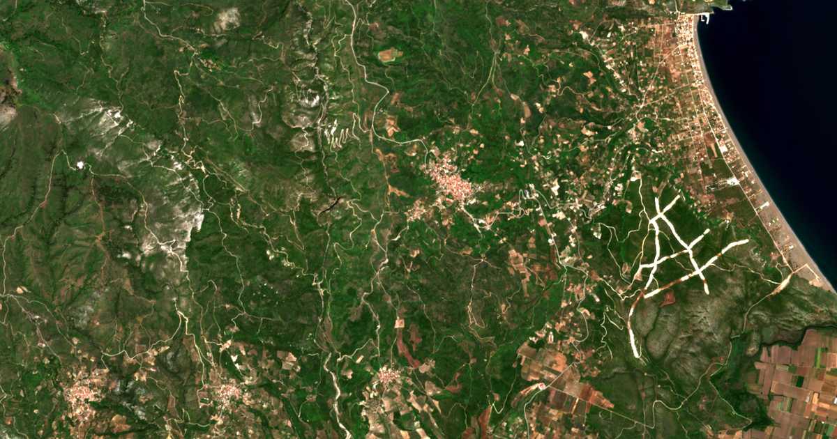 Carte satellite de Palaióvrysi