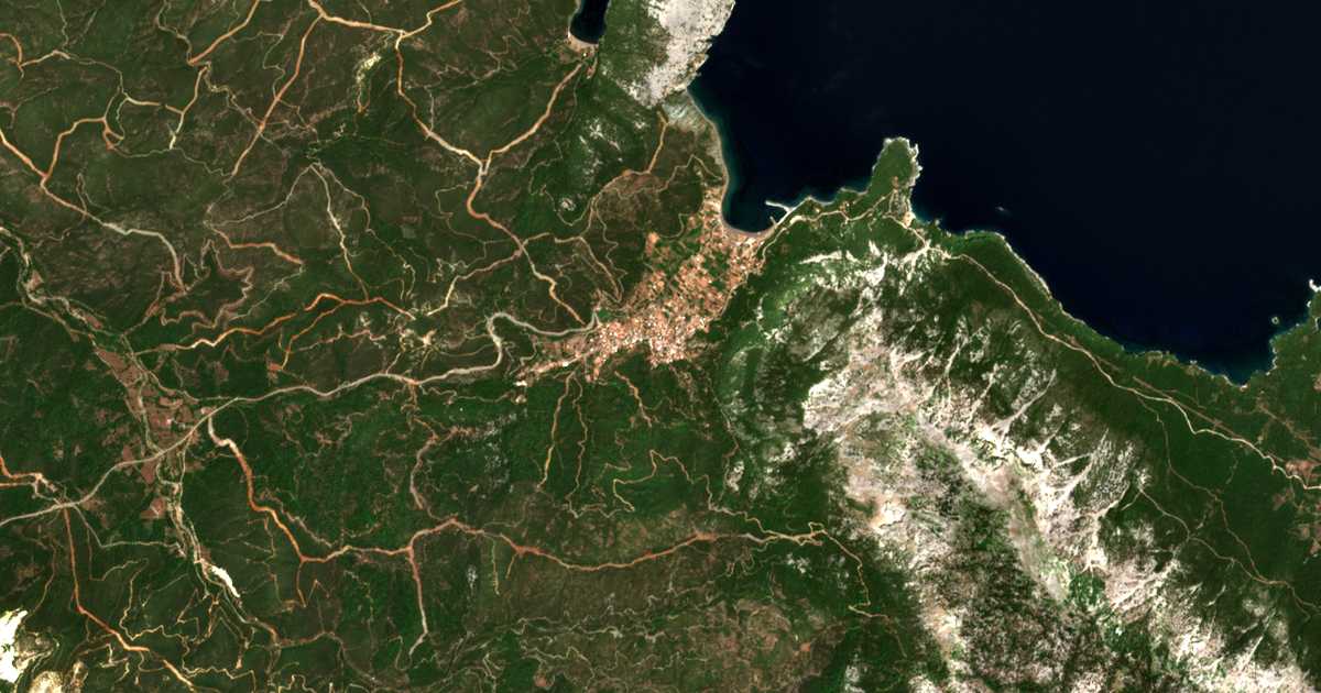 Carte satellite de Pílion