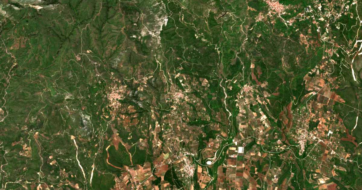 Carte satellite de Skepastí