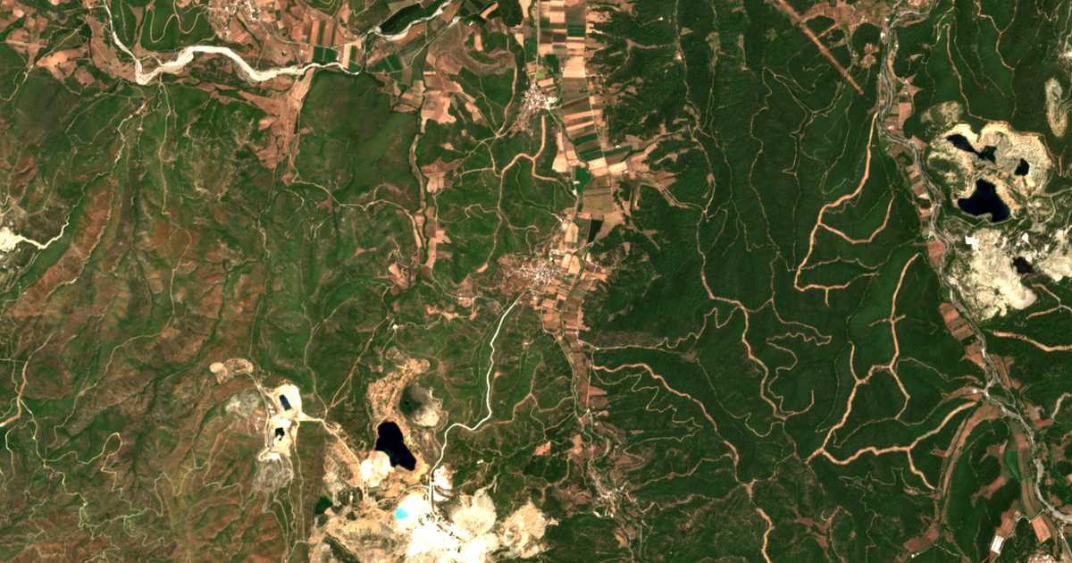 Carte satellite de Spathárion