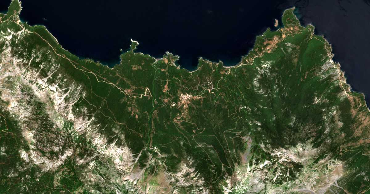 Carte satellite de Vlachiá