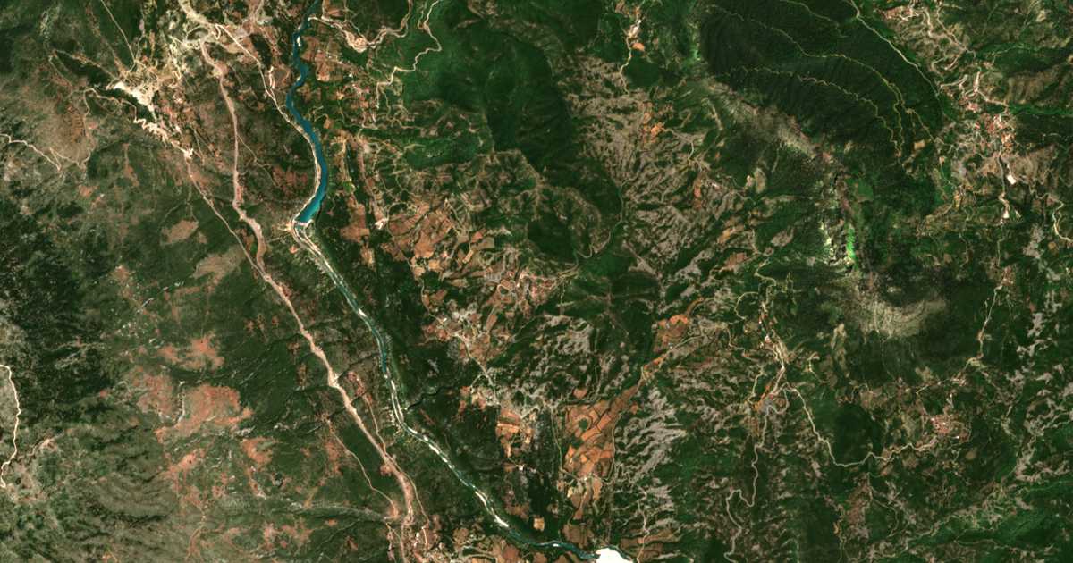 Carte satellite de Dafnoúla