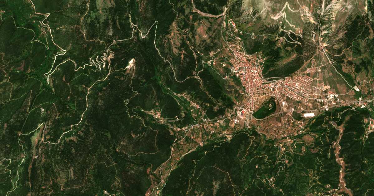 Carte satellite de Gorianádes