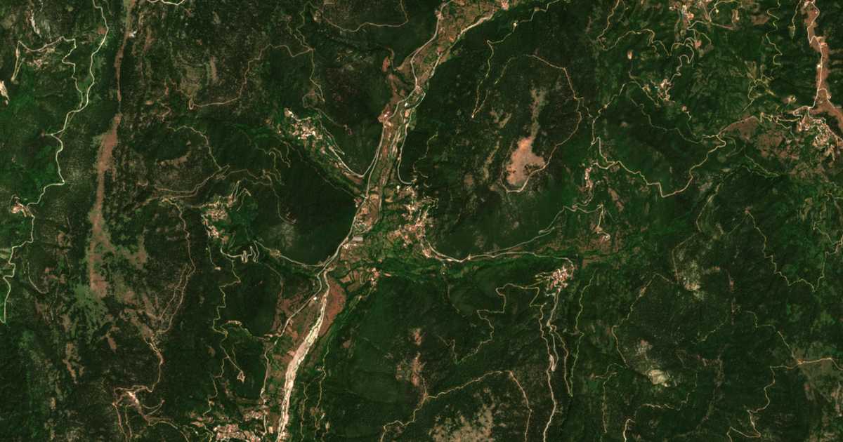 Carte satellite de Kláfsion
