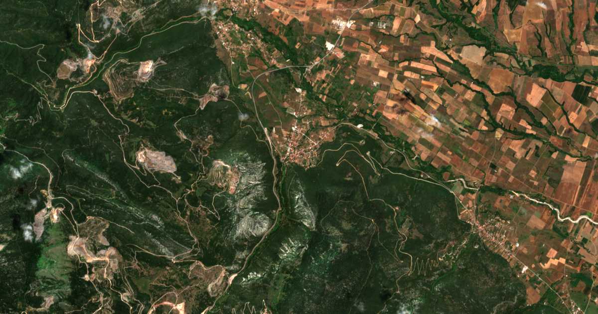 Carte satellite de Graviá