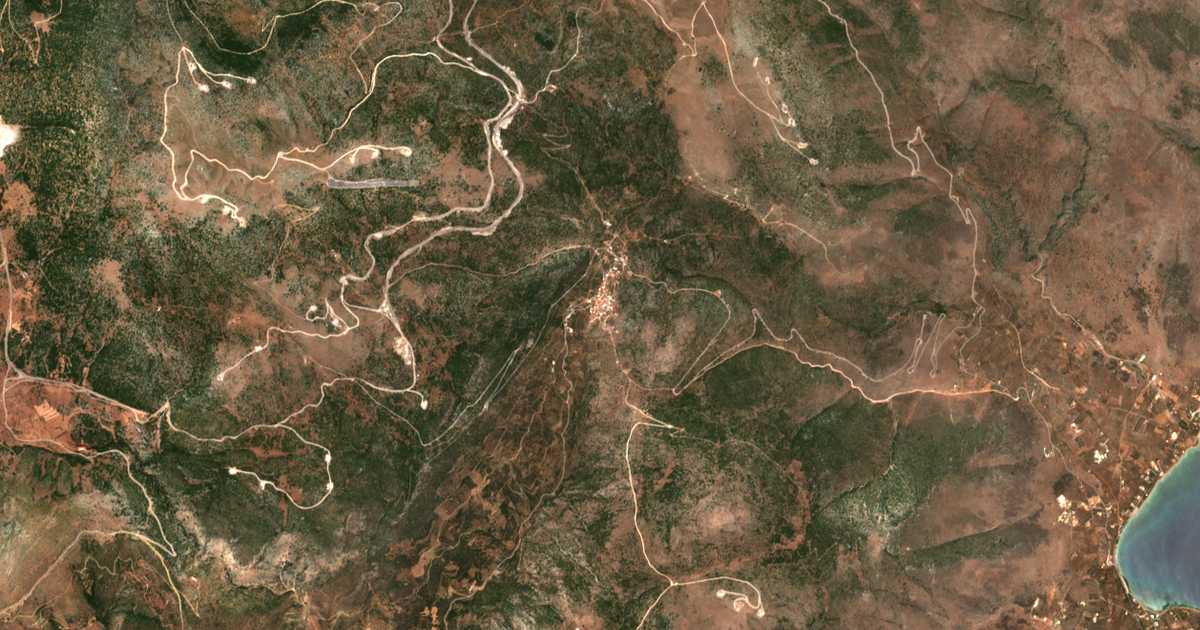 Carte satellite de Pendeória