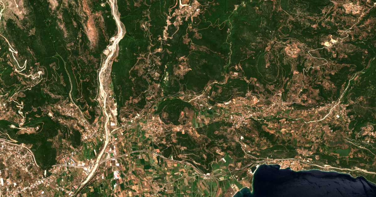 Carte satellite de Grigorítika