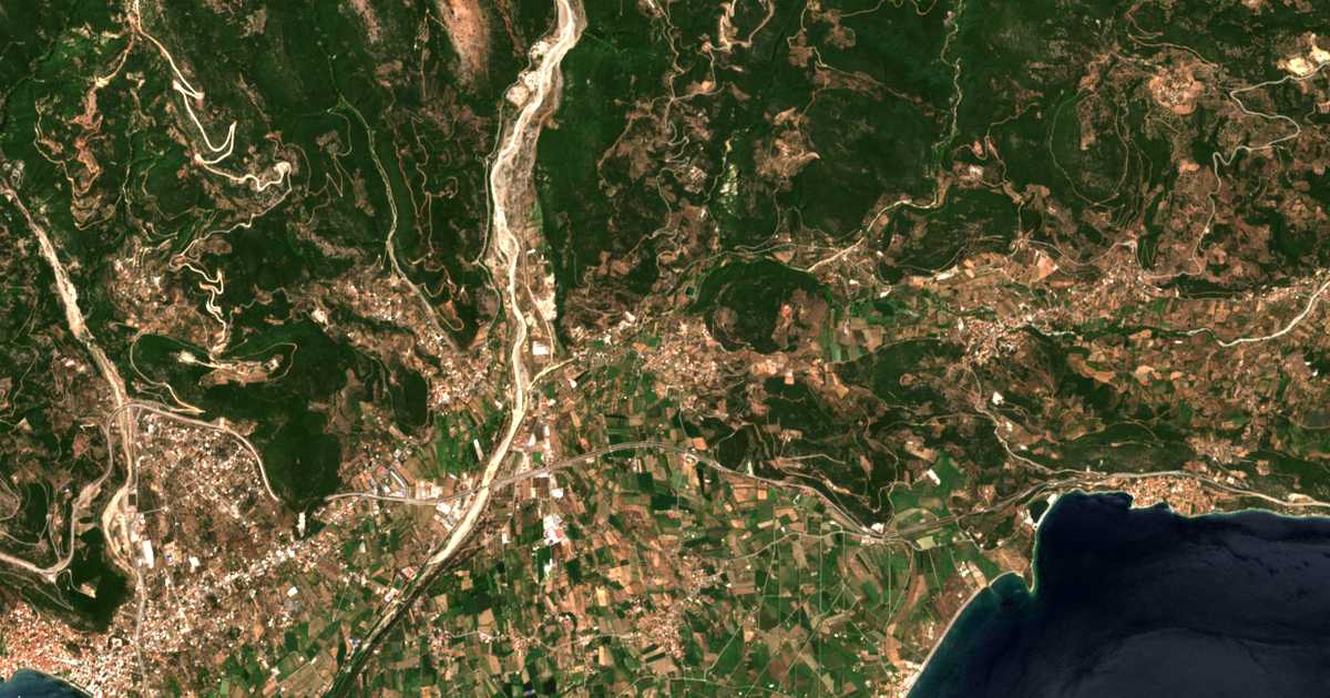 Carte satellite de Kastráki