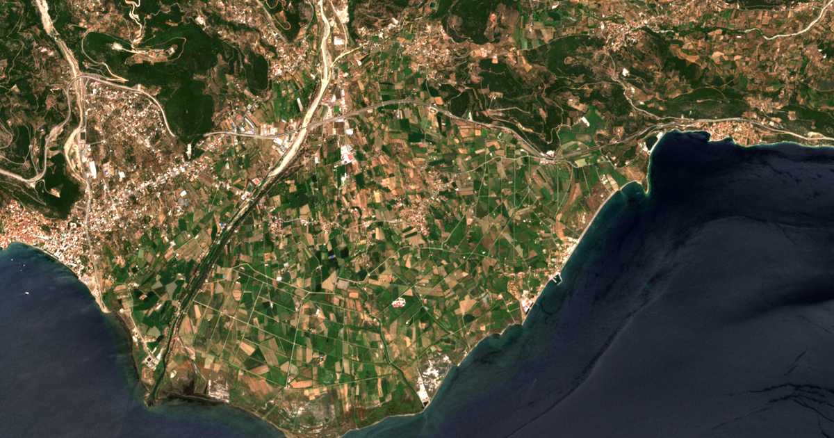 Carte satellite de Manágouli