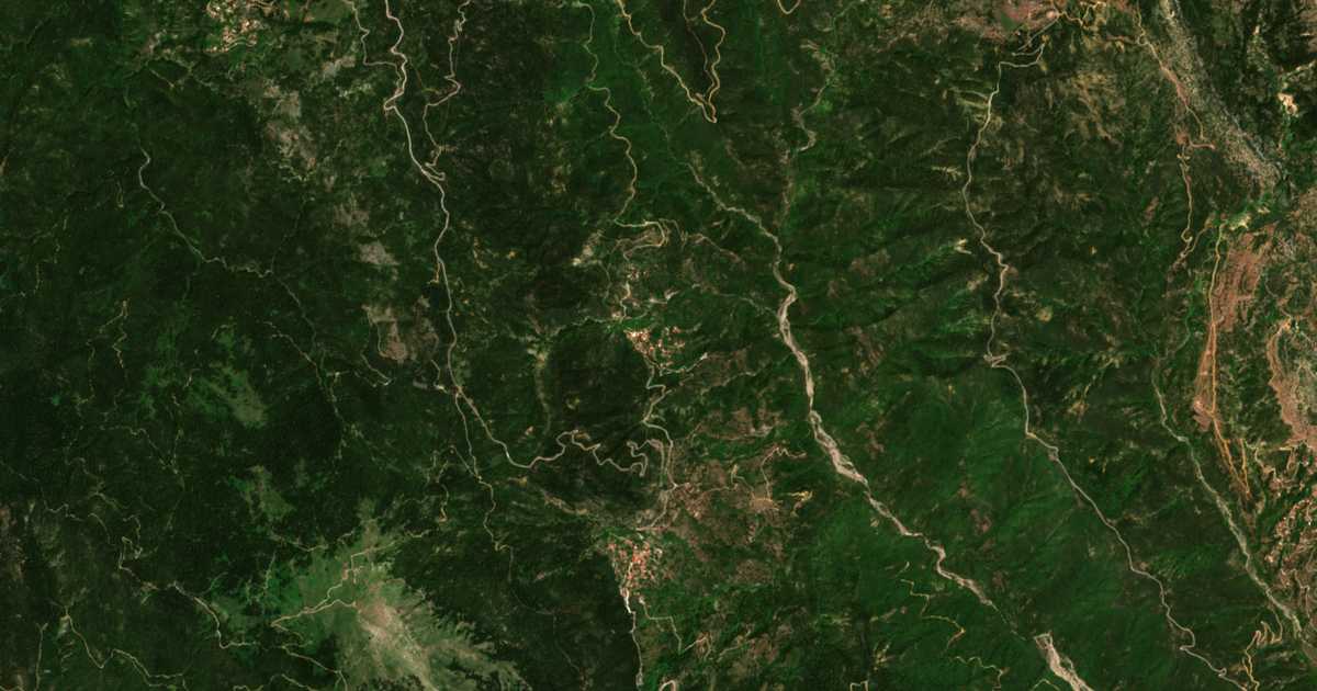 Carte satellite de Trísteno