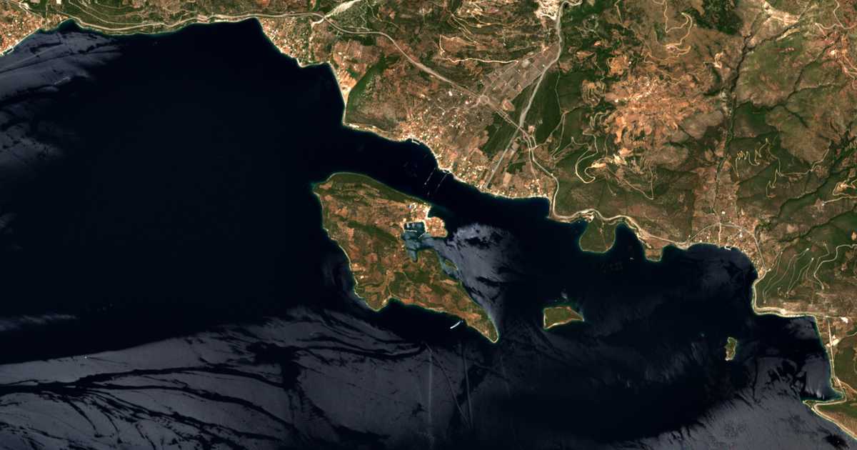 Carte satellite de Trizónia