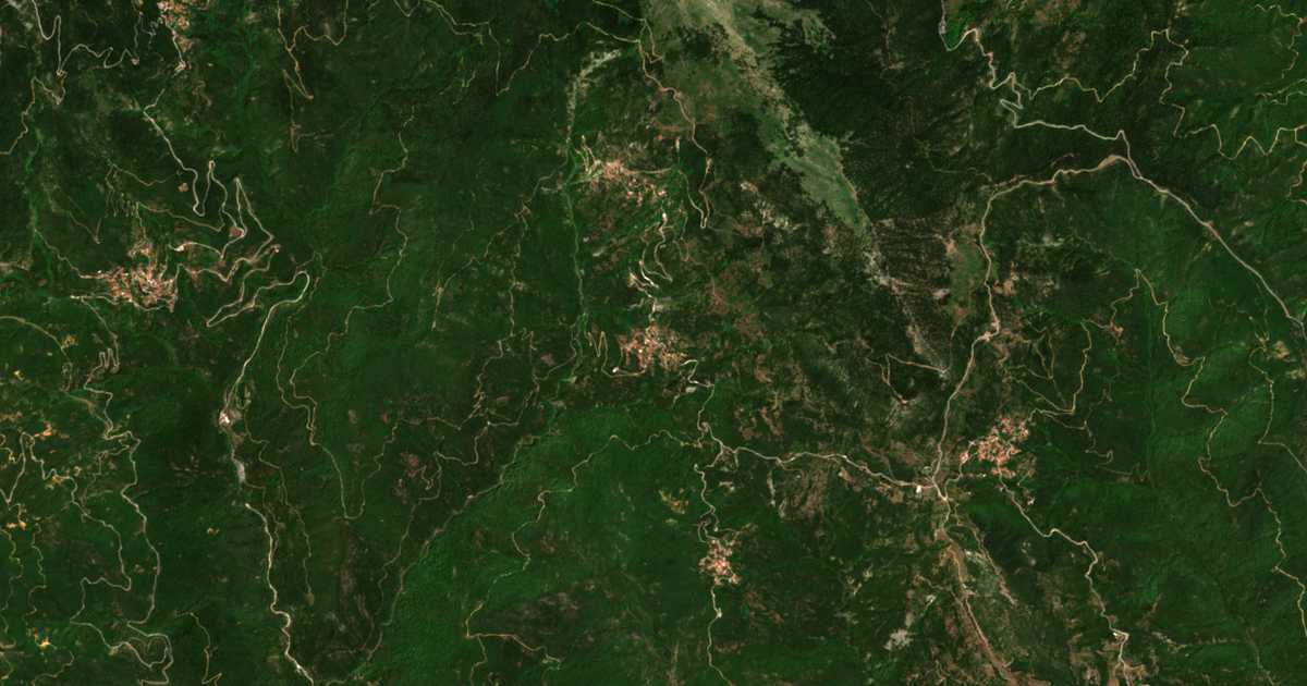 Carte satellite de Zoriános