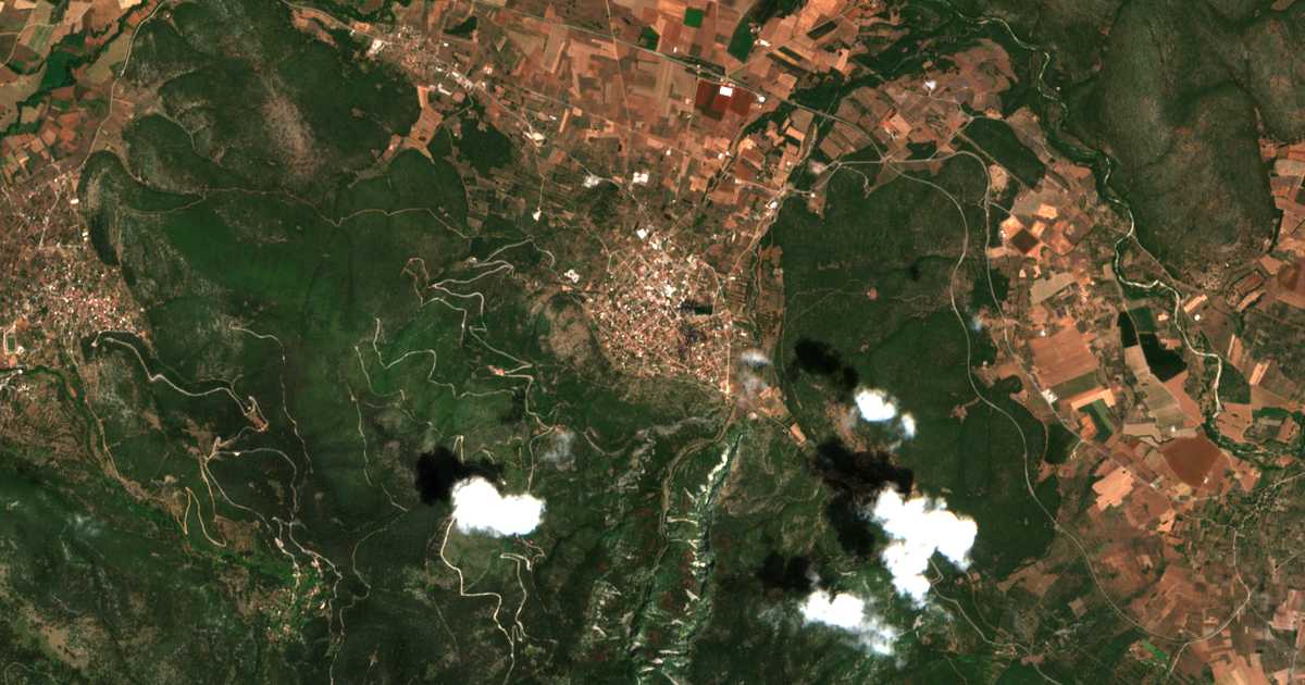 Carte satellite de Amphiclée