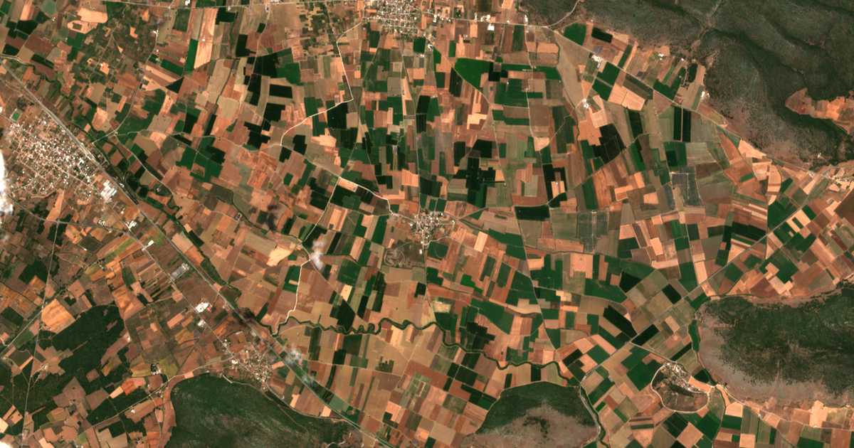 Carte satellite de Lefkochórion