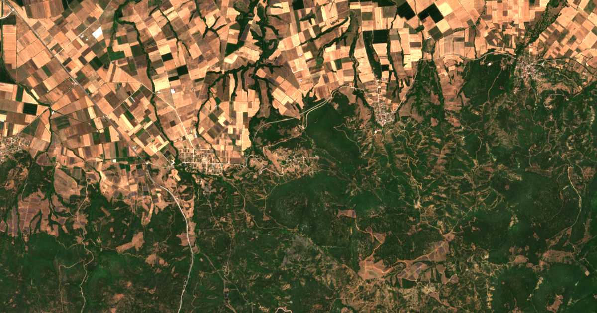 Carte satellite de Palamás
