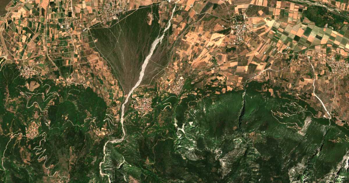 Carte satellite de Argyrochórion