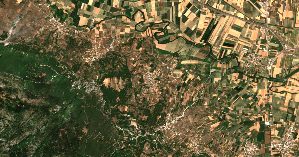 Carte satellite de Frantzís