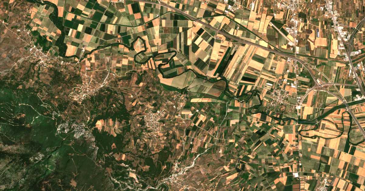 Carte satellite de Ydrómylos