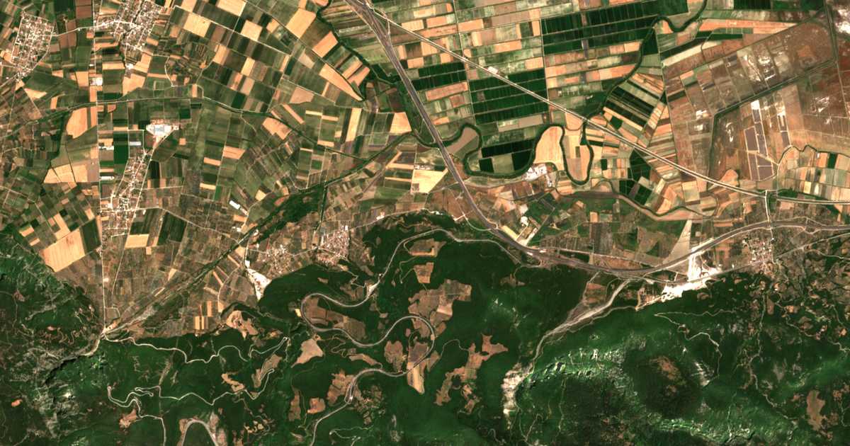 Carte satellite de Káto Damásta