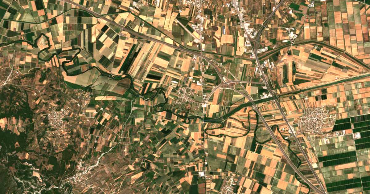 Carte satellite de Kómma