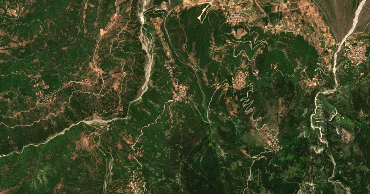 Carte satellite de Mesochórion