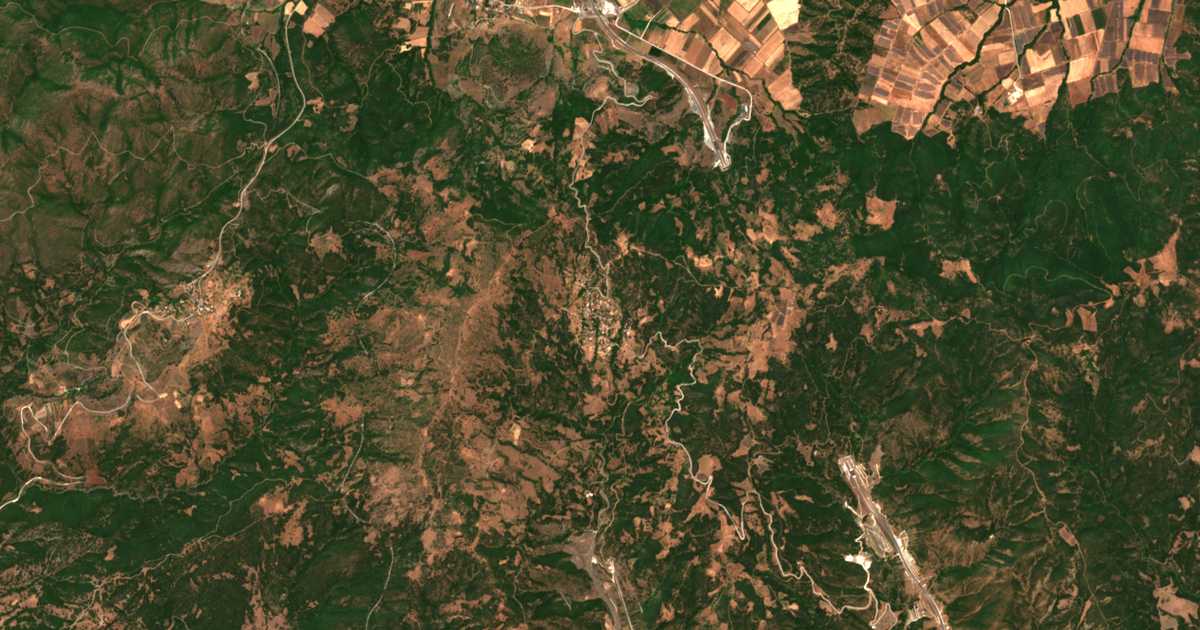 Carte satellite de Moschokaryá