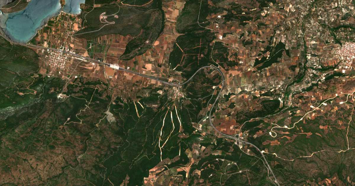 Carte satellite de Proskynás