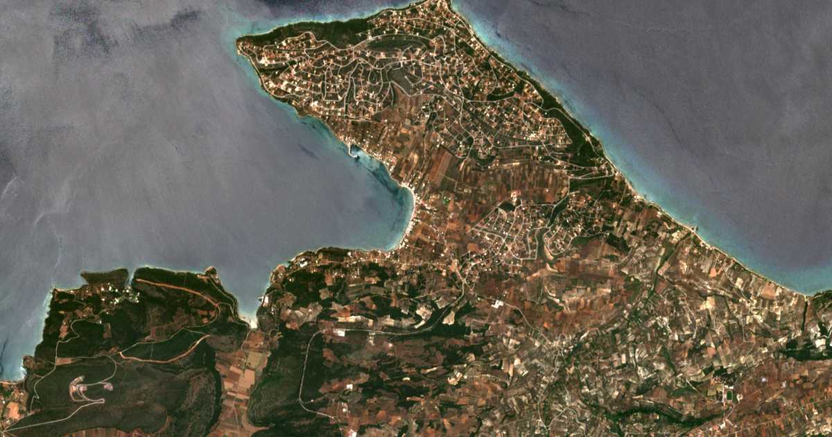Carte satellite de Theológos