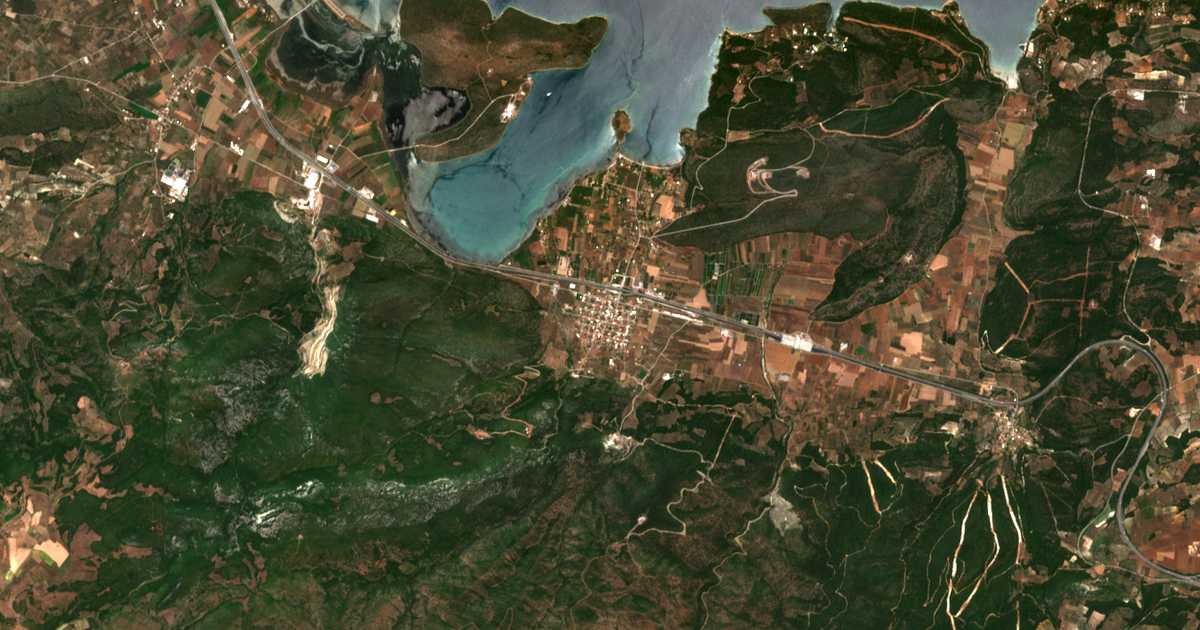 Carte satellite de Tragána