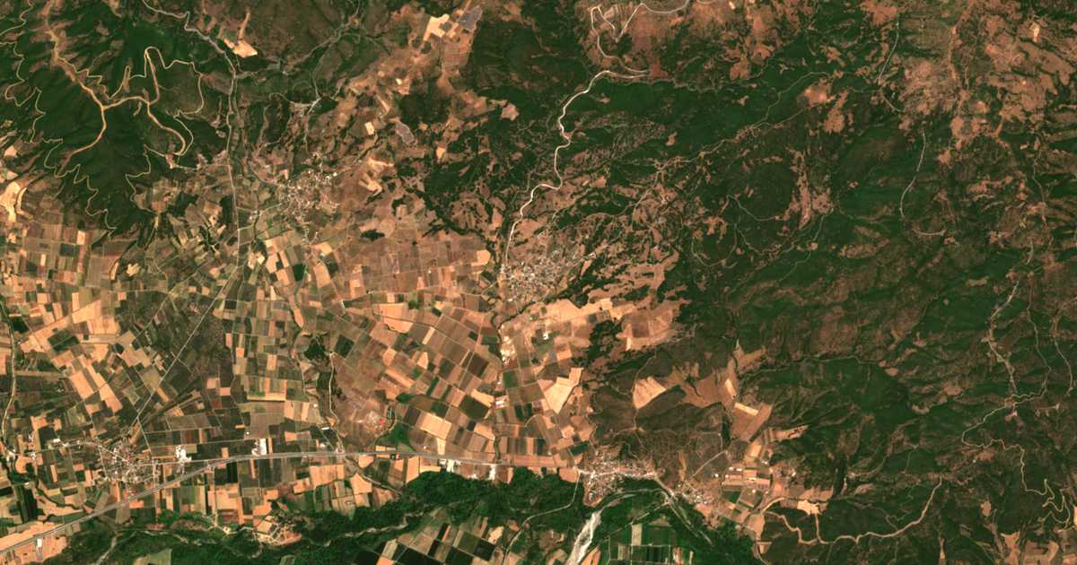 Carte satellite de Gramméni