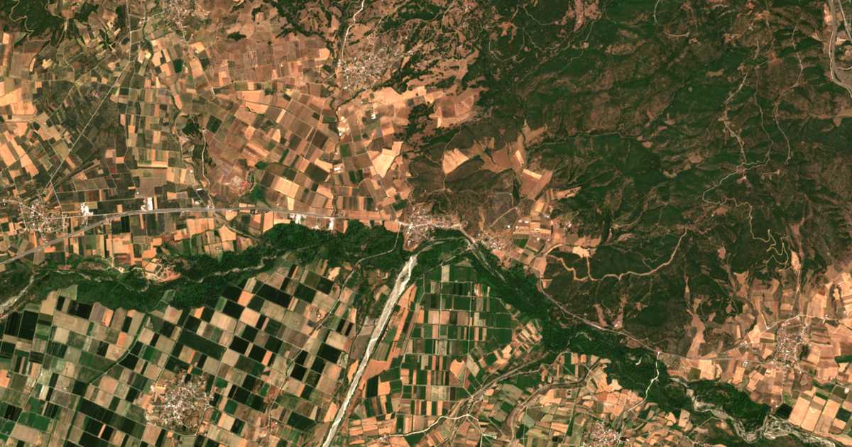 Carte satellite de Kastríon