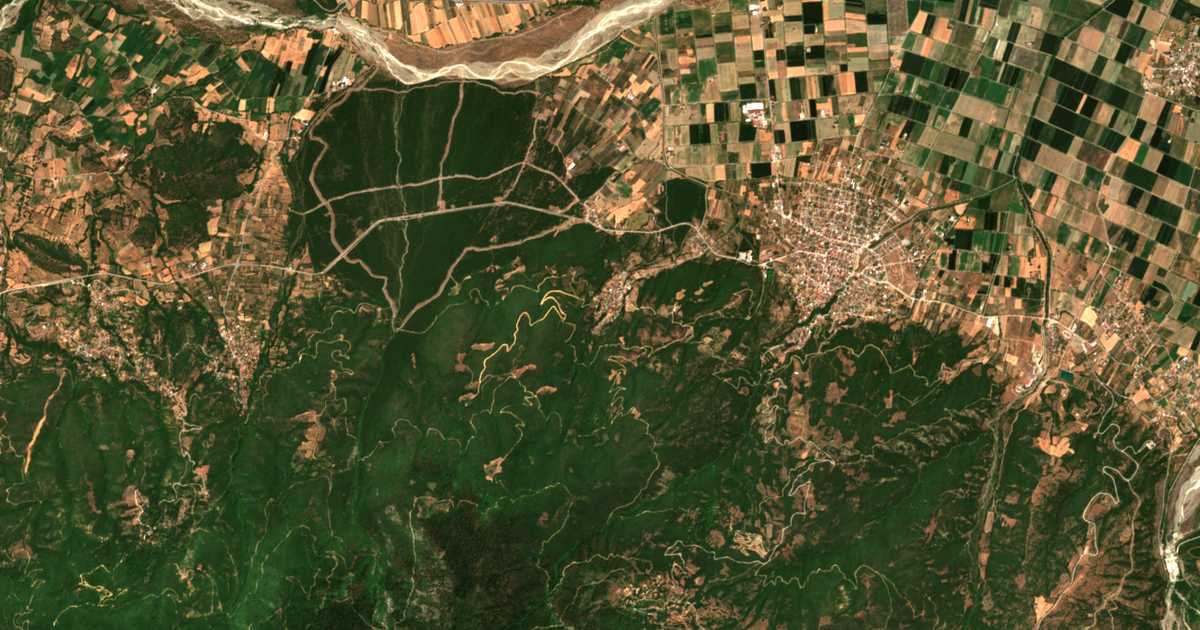 Carte satellite de Kloníon