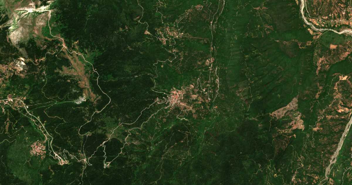 Carte satellite de Tymfristós