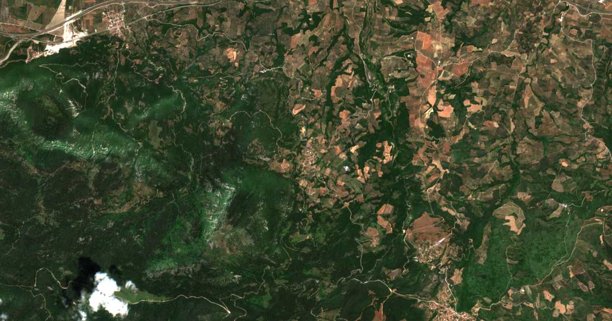 Carte satellite de Anávra