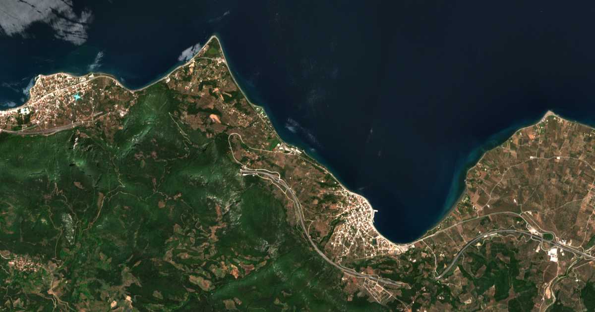 Carte satellite de Neochórion