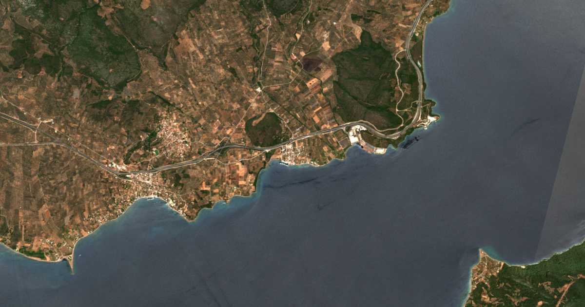 Carte satellite de Achládi