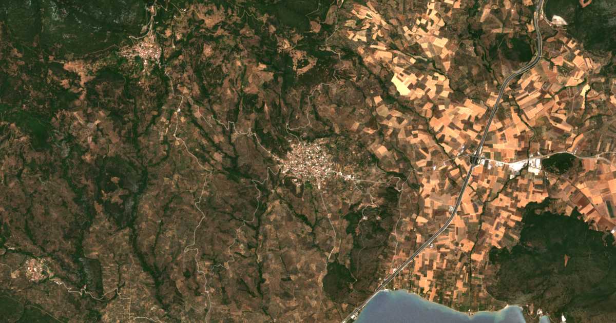 Carte satellite de Pelasgía