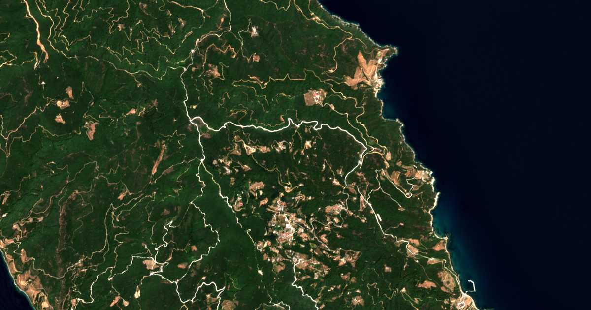 Carte satellite de Kapsála