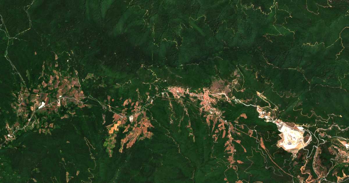 Carte satellite de Stágira