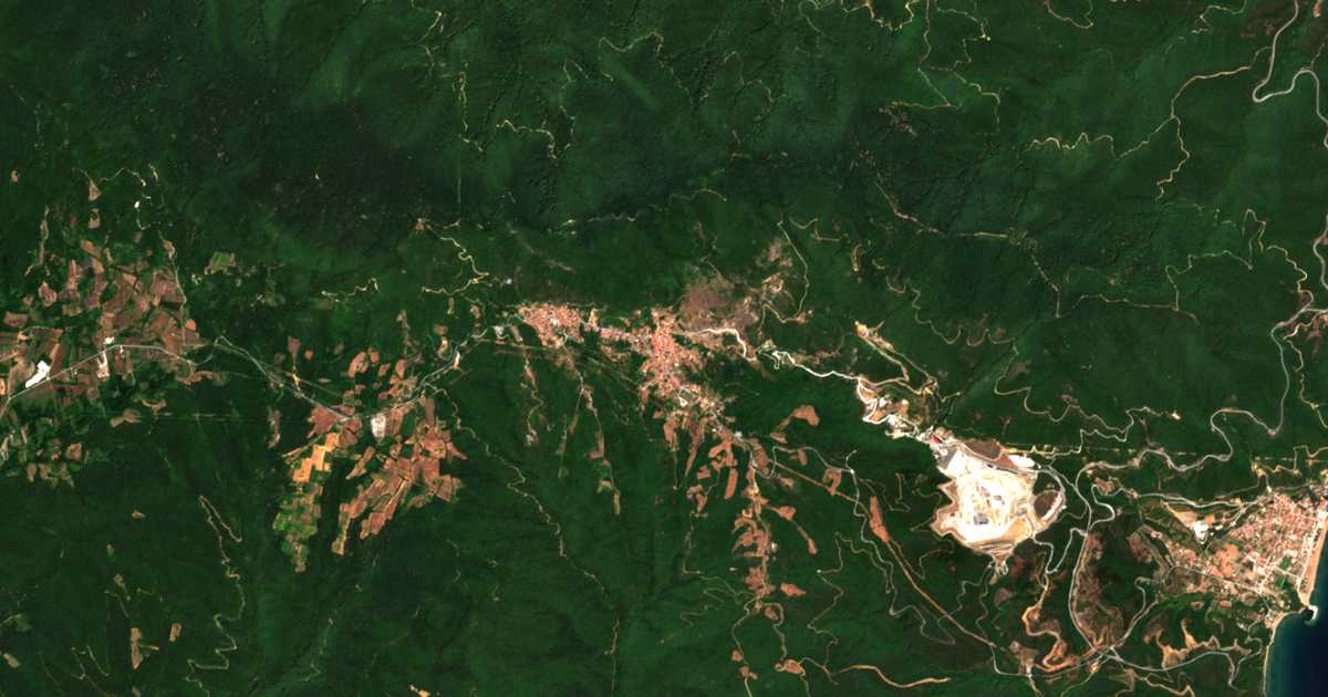 Carte satellite de Stratoníki