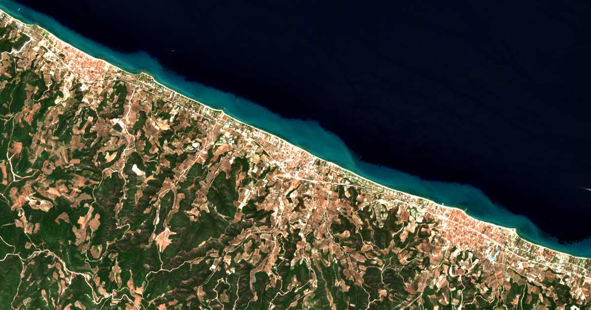 Carte satellite de Chaniótis