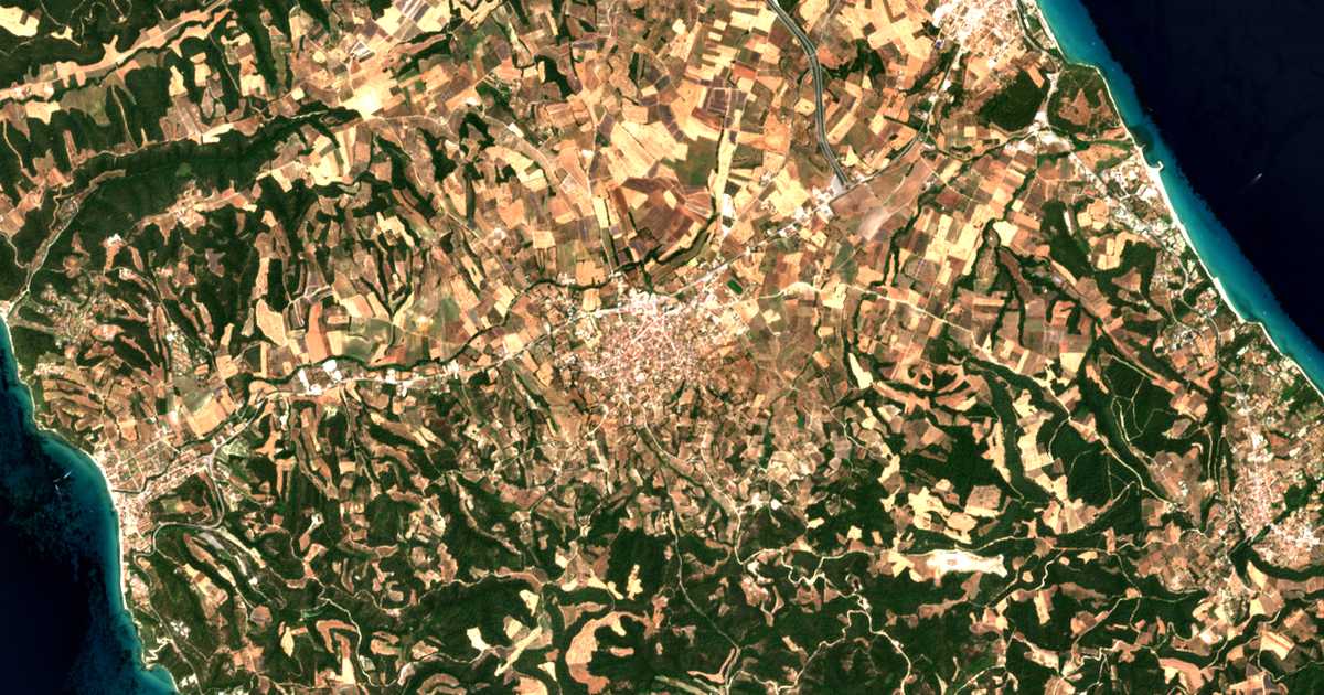 Carte satellite de Kassándria