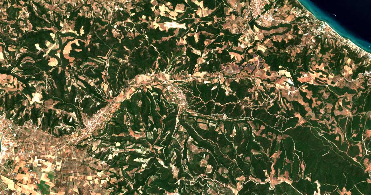 Carte satellite de Kassandrinón
